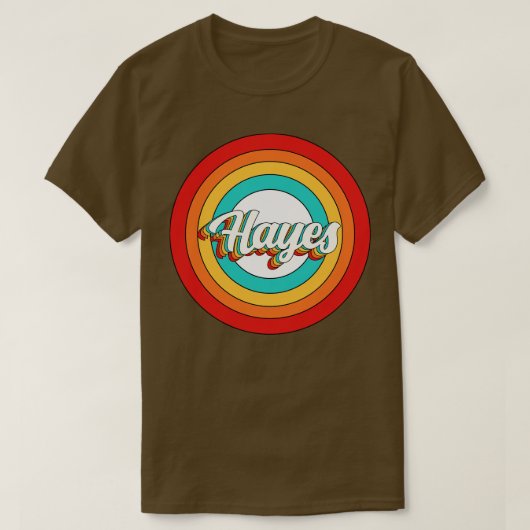 Hayes Name Shirt Vintag Hayes Circle (Design vorne)