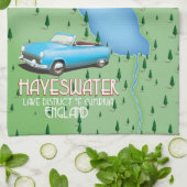 Hayeswater Lake District Reiseplakat Geschirrtuch (Gefaltet)