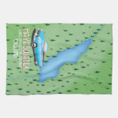 Hayeswater Lake District Reiseplakat Geschirrtuch (Horizontal)