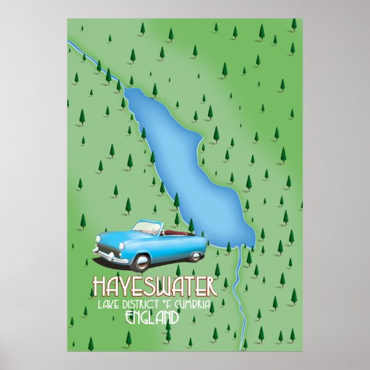 Hayeswater Lake District Reiseplakat Poster (Vorne)
