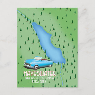 Hayeswater Lake District Reiseplakat Postkarte