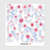 Hayfieber Wasserfarben-Blume Aufkleber (Blatt)