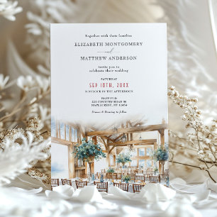 Hayfield Barn Wedding Destination NY Maplecrest Einladung