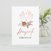 Hayırlı Ramazanlar Happy Ramazan Ramadan Card Einladung (Stehend Vorderseite)