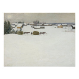Haylast | Pekka Halonen Winterlandschaft Poster