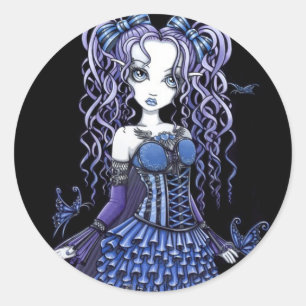 "Haylee" lila Runder Aufkleber