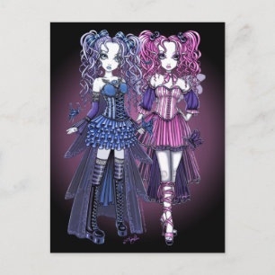 Haylee & Maegan Gothic Fairies Postcard Postkarte