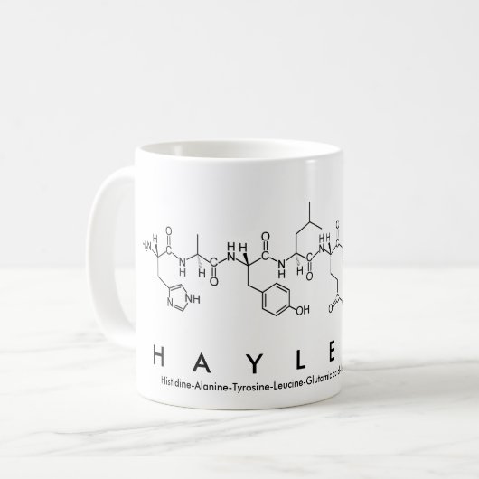 Hayleigh Peptid-Namen-Tasse Kaffeetasse (Vorderseite Links)