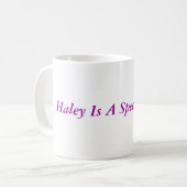 Hayley ist ein besonderer Engel Kaffeetasse (Vorderseite Links)