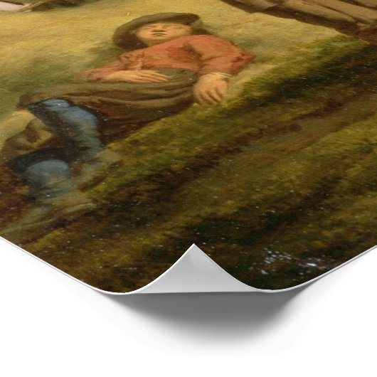 Haymaker auf einem Feld Poster (Ecke)