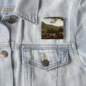 Haymakers, die auf einem Gebiet Picnicking sind Button (Beispiel)