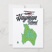 Hayman Island Vintage Reiseplan. (Vorderseite)