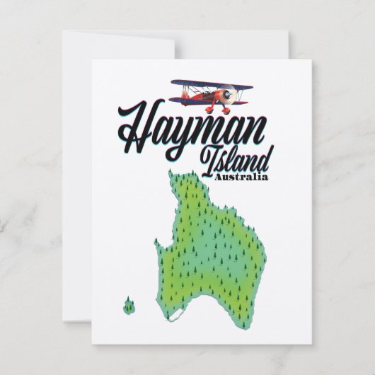 Hayman Island Vintage Reiseplan. (Vorderseite)
