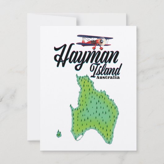 Hayman Island Vintage Reiseplan. (Rückseite)