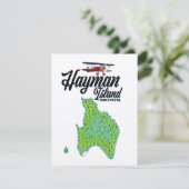 Hayman Island Vintage Reiseplan. (Stehend Vorderseite)