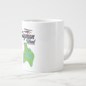 Hayman Island Vintage Reiseplan. Jumbo-Tasse (Vorderseite Rechts)