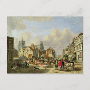 Haymarket, Norwich, 1825 (Öl auf Tafel) Postkarte