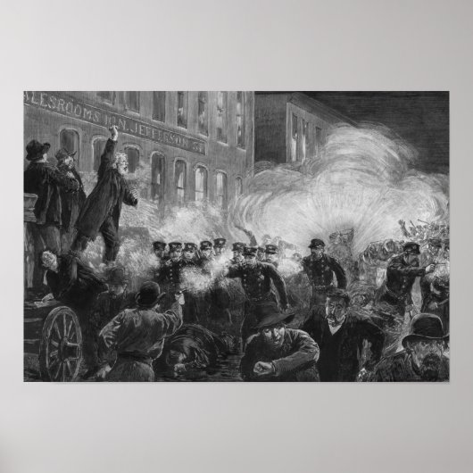 Haymarket Riot Graving - 1886 Poster (Vorne)