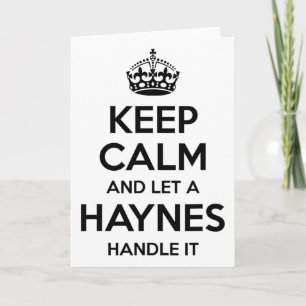 Haynes Funny Surname Family Tree Geburtstag Wieder Karte