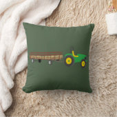 Hayride Green and Yellow Tractor Illustration Kissen (Decke)