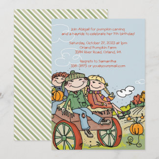 Hayride Kids Einladungen für Herbst Geburtstagspar