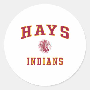 Hays High School Amerikanischen Ureinwohner _1 Runder Aufkleber