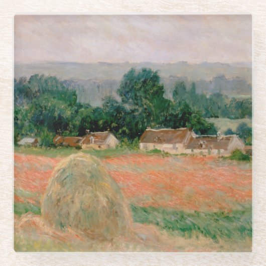 Haystack at Giverny - Claude Monet - 1886 Glasuntersetzer (Vorderseite)