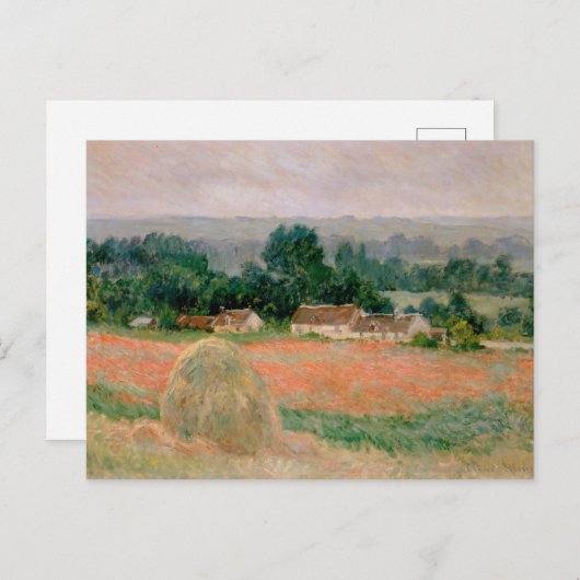 Haystack at Giverny - Claude Monet - 1886 Postkarte (Vorne/Hinten)