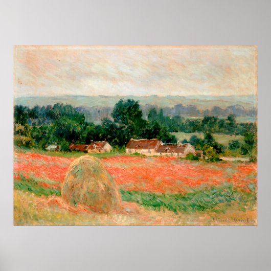 Haystack at Giverny, Claude Monet Poster (Vorne)