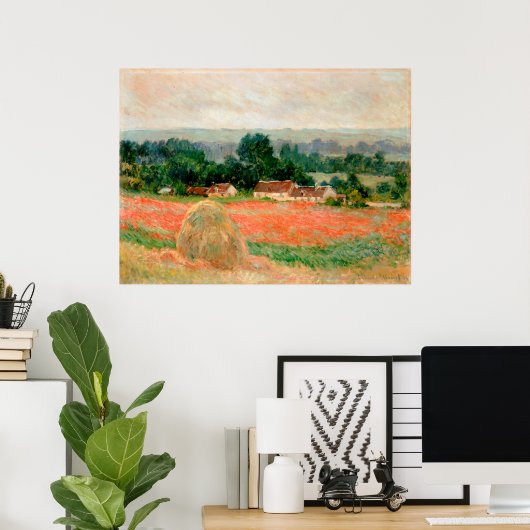Haystack at Giverny, Claude Monet Poster (Heimbüro)