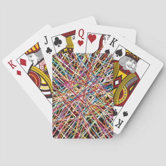 Haystack auf roten Spielkarten (Rückseite)
