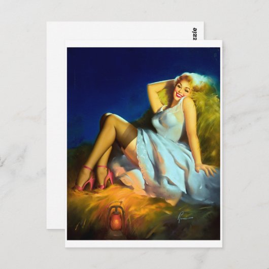 Haystack Button Up Postkarte (Vorne/Hinten)