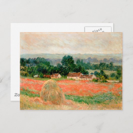 Haystack in Giverny, Claude Monet Postkarte (Vorne/Hinten)