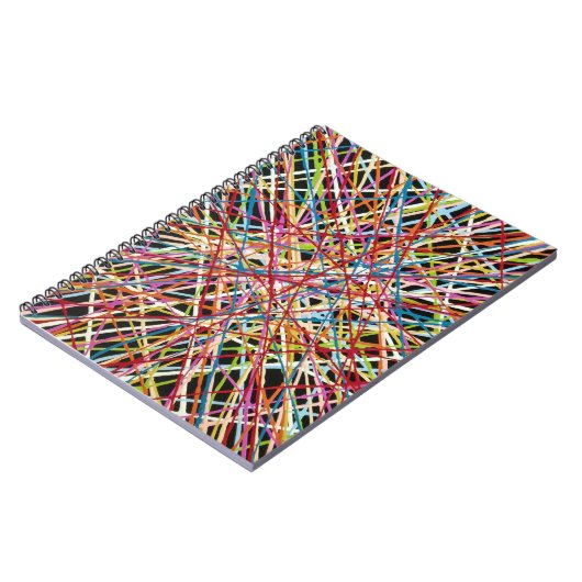 Haystack in rotem Notebook Notizblock (Linke Seite)