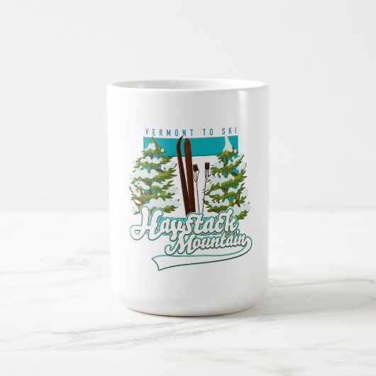 Haystack Mountain Vermont USA Ski Logo Kaffeetasse (Mittel)