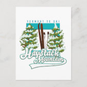 Haystack Mountain Vermont USA Ski Logo Postkarte (Vorderseite)