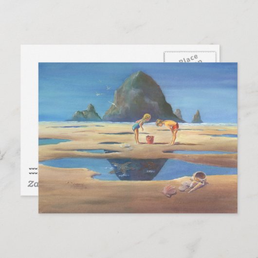 HAYSTACK ROCK 2 von SHARON SHARPE Postkarte (Vorne/Hinten)