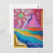 Haystack Rock Cannon Beach ODER Reise Kunst, Dicht Postkarte (Vorne/Hinten)