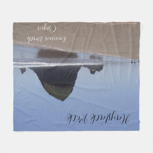 Haystack Rock cannon beach Oregon Fleecedecke (Vorderseite (Horizontal))