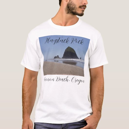 Haystack Rock, Cannon Beach, Oregon Hoodie T-Shirt (Vorderseite)