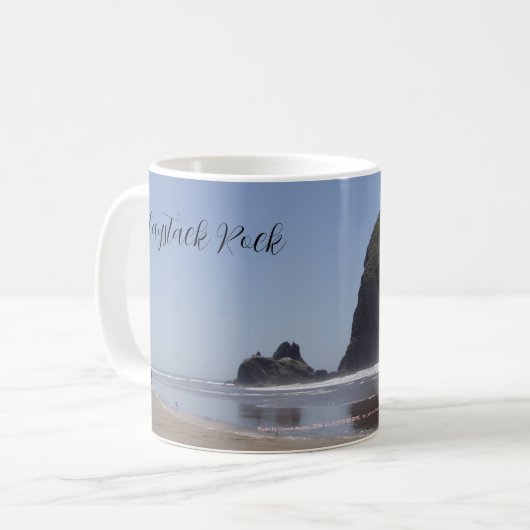 Haystack Rock cannon beach Oregon Kaffeetasse (Vorderseite Links)
