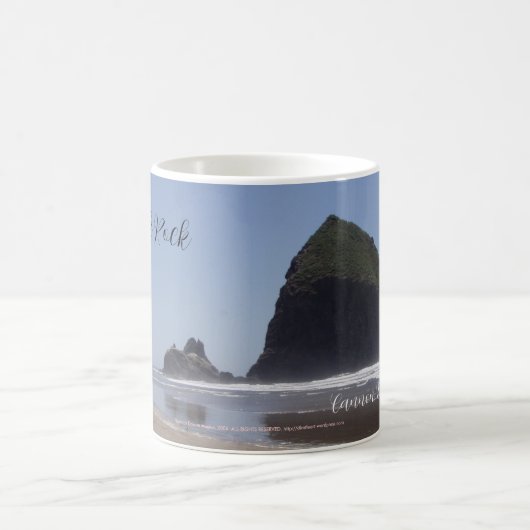Haystack Rock cannon beach Oregon Kaffeetasse (Mittel)