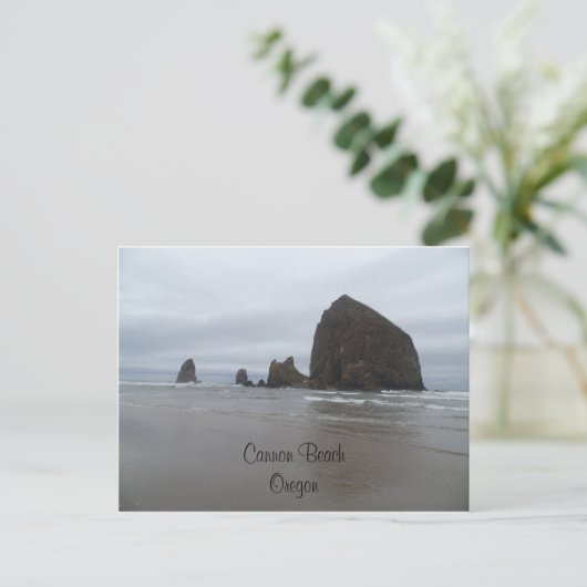 Haystack Rock Cannon Beach Oregon Postcard Postkarte (Stehend Vorderseite)