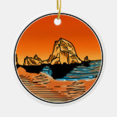 Haystack Rock Cannon Beach Ornament (Vorne)