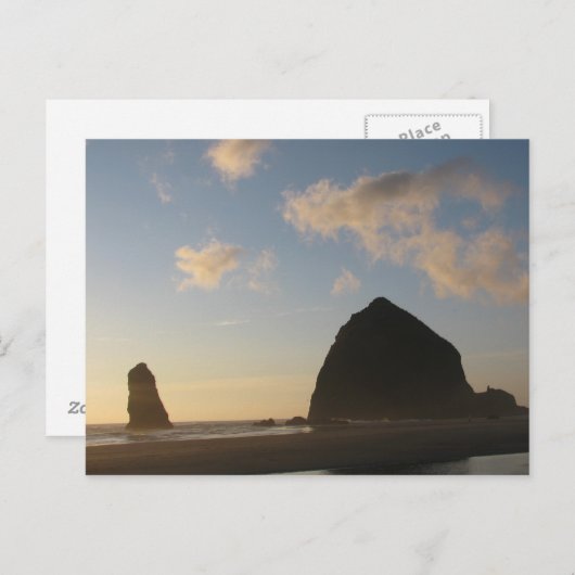 Haystack Rock, Cannon Beach Postkarte (Vorne/Hinten)