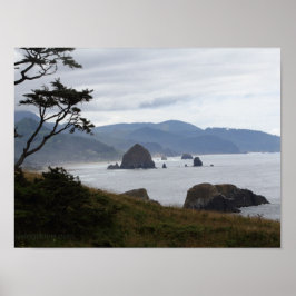 "Haystack Rock from Ecola Staat Park, Oregon #1" Poster