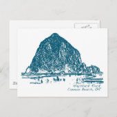 Haystack Rock Illustration Postkarte (Vorne/Hinten)
