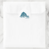 Haystack Rock Illustration Runder Aufkleber (Tasche)