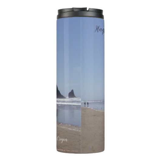 Haystack Rock Kanonenstrand Oregon Tasse (Rückseite)