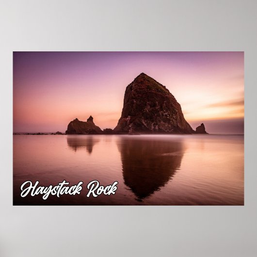 Haystack Rock, Küste von Oregon, USA Poster (Vorne)